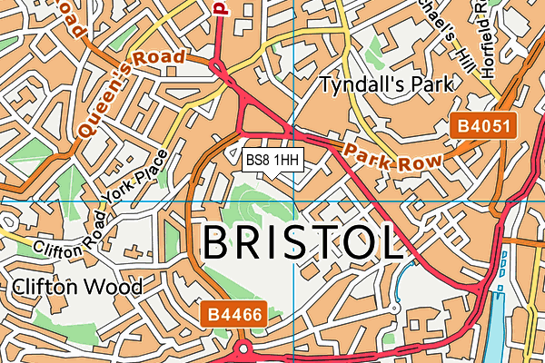 BS8 1HH map - OS VectorMap District (Ordnance Survey) BS8 1HH map - OS VectorMap District (Ordnance Survey)