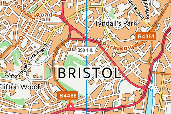 BS8 1HL map - OS VectorMap District (Ordnance Survey) BS8 1HL map - OS VectorMap District (Ordnance Survey)