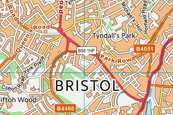 BS8 1HP map - OS VectorMap District (Ordnance Survey) BS8 1HP map - OS VectorMap District (Ordnance Survey)