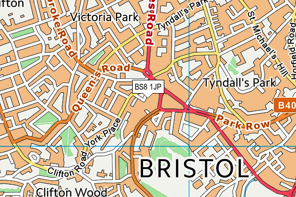 BS8 1JP map - OS VectorMap District (Ordnance Survey) BS8 1JP map - OS VectorMap District (Ordnance Survey)