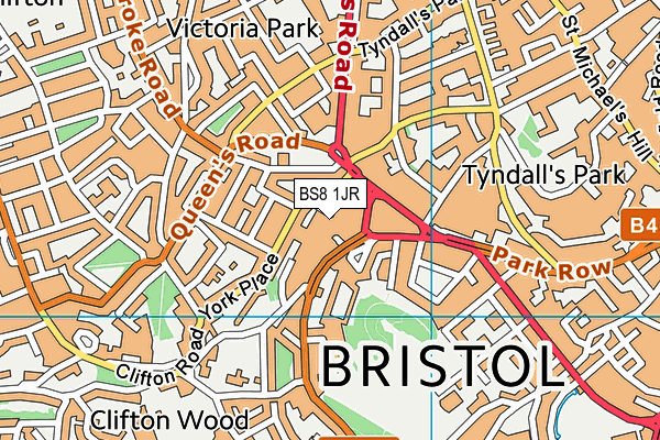 BS8 1JR map - OS VectorMap District (Ordnance Survey) BS8 1JR map - OS VectorMap District (Ordnance Survey)