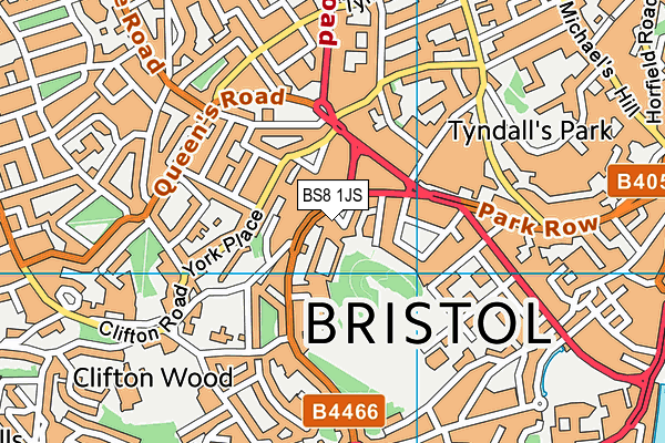 BS8 1JS map - OS VectorMap District (Ordnance Survey) BS8 1JS map - OS VectorMap District (Ordnance Survey)