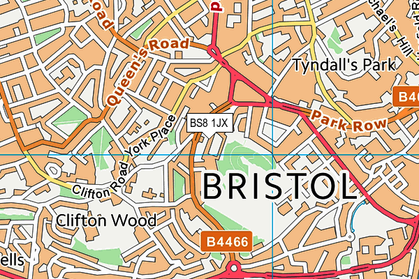 BS8 1JX map - OS VectorMap District (Ordnance Survey) BS8 1JX map - OS VectorMap District (Ordnance Survey)