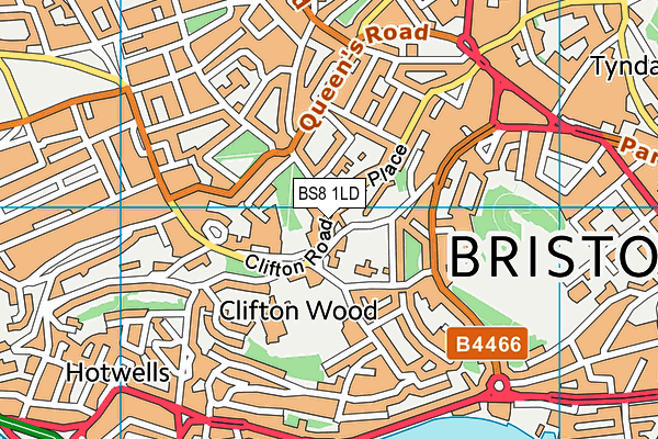 BS8 1LD map - OS VectorMap District (Ordnance Survey) BS8 1LD map - OS VectorMap District (Ordnance Survey)