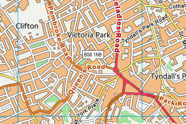 BS8 1NB map - OS VectorMap District (Ordnance Survey) BS8 1NB map - OS VectorMap District (Ordnance Survey)