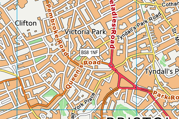 BS8 1NF map - OS VectorMap District (Ordnance Survey) BS8 1NF map - OS VectorMap District (Ordnance Survey)