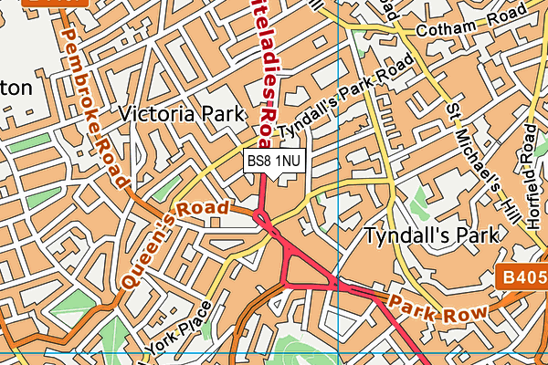 BS8 1NU map - OS VectorMap District (Ordnance Survey) BS8 1NU map - OS VectorMap District (Ordnance Survey)