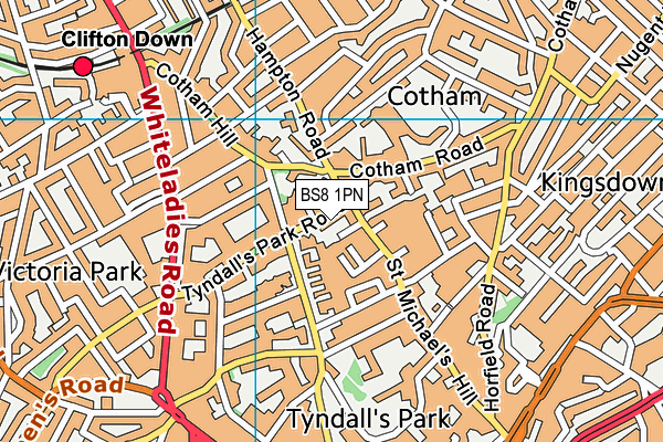 BS8 1PN map - OS VectorMap District (Ordnance Survey) BS8 1PN map - OS VectorMap District (Ordnance Survey)