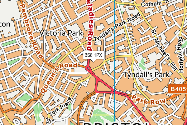 BS8 1PX map - OS VectorMap District (Ordnance Survey) BS8 1PX map - OS VectorMap District (Ordnance Survey)