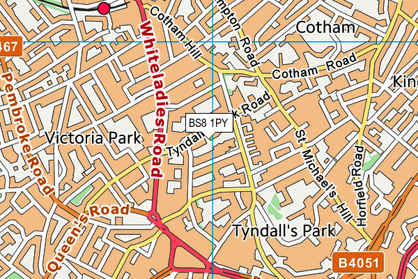 BS8 1PY map - OS VectorMap District (Ordnance Survey) BS8 1PY map - OS VectorMap District (Ordnance Survey)