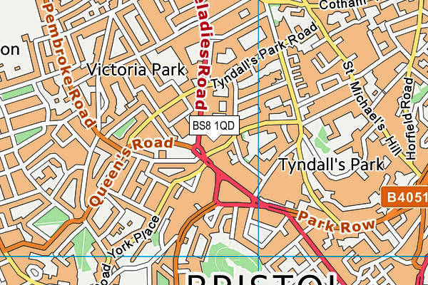 BS8 1QD map - OS VectorMap District (Ordnance Survey) BS8 1QD map - OS VectorMap District (Ordnance Survey)