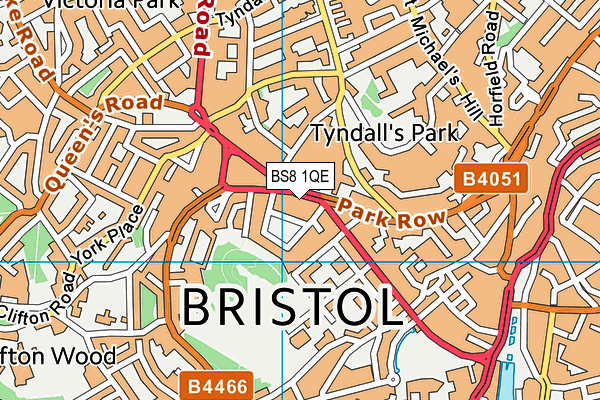 BS8 1QE map - OS VectorMap District (Ordnance Survey)