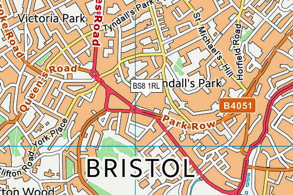 BS8 1RL map - OS VectorMap District (Ordnance Survey) BS8 1RL map - OS VectorMap District (Ordnance Survey)