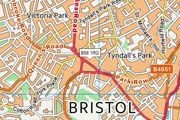 BS8 1RQ map - OS VectorMap District (Ordnance Survey) BS8 1RQ map - OS VectorMap District (Ordnance Survey)