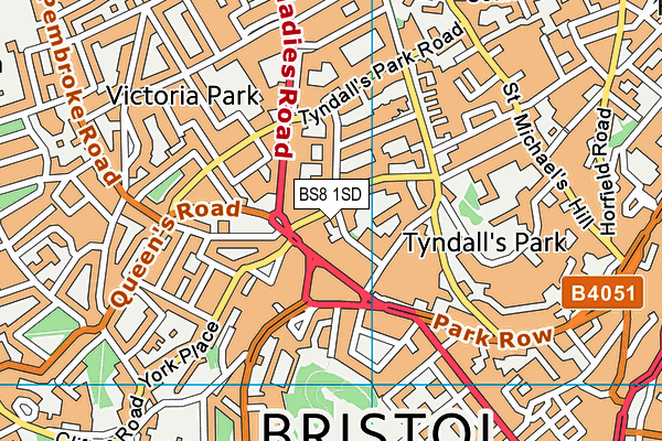 BS8 1SD map - OS VectorMap District (Ordnance Survey) BS8 1SD map - OS VectorMap District (Ordnance Survey)