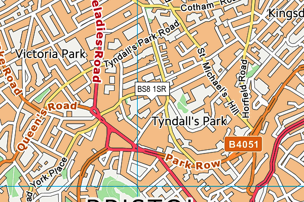BS8 1SR map - OS VectorMap District (Ordnance Survey) BS8 1SR map - OS VectorMap District (Ordnance Survey)