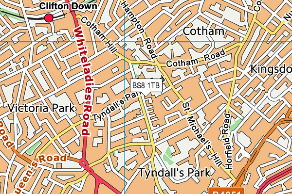 BS8 1TB map - OS VectorMap District (Ordnance Survey) BS8 1TB map - OS VectorMap District (Ordnance Survey)