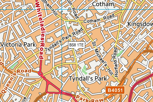 BS8 1TE map - OS VectorMap District (Ordnance Survey) BS8 1TE map - OS VectorMap District (Ordnance Survey)