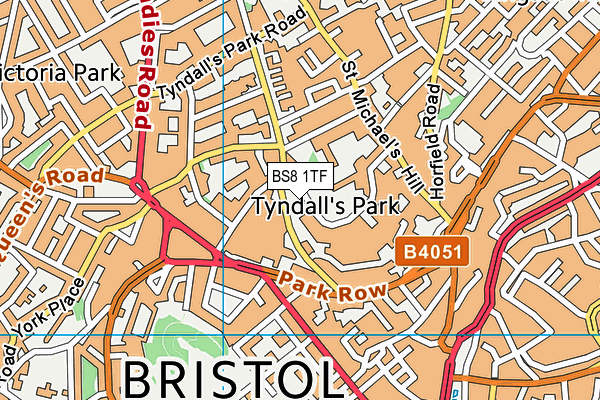 BS8 1TF map - OS VectorMap District (Ordnance Survey) BS8 1TF map - OS VectorMap District (Ordnance Survey)