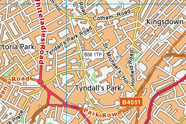 BS8 1TP map - OS VectorMap District (Ordnance Survey) BS8 1TP map - OS VectorMap District (Ordnance Survey)