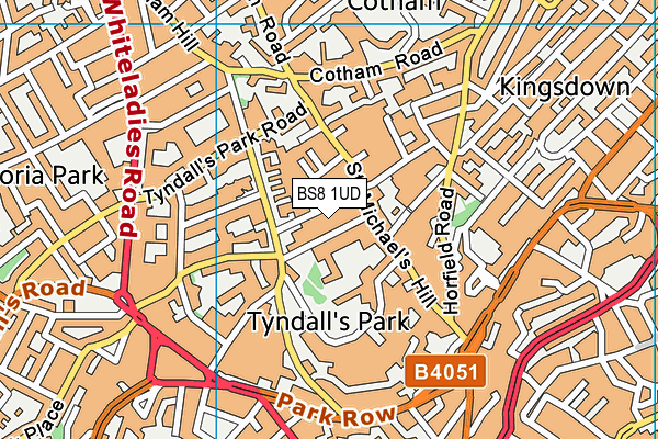 BS8 1UD map - OS VectorMap District (Ordnance Survey) BS8 1UD map - OS VectorMap District (Ordnance Survey)