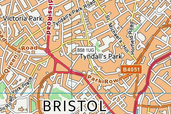 BS8 1UG map - OS VectorMap District (Ordnance Survey) BS8 1UG map - OS VectorMap District (Ordnance Survey)
