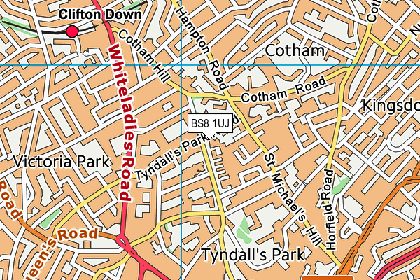 BS8 1UJ map - OS VectorMap District (Ordnance Survey) BS8 1UJ map - OS VectorMap District (Ordnance Survey)