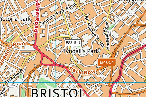 BS8 1UU map - OS VectorMap District (Ordnance Survey) BS8 1UU map - OS VectorMap District (Ordnance Survey)