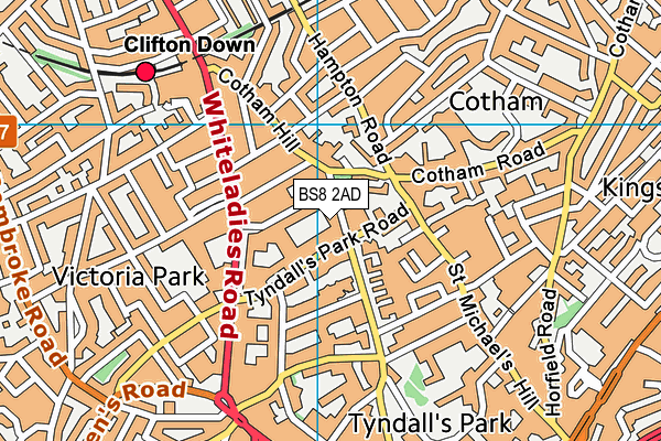 BS8 2AD map - OS VectorMap District (Ordnance Survey) BS8 2AD map - OS VectorMap District (Ordnance Survey)