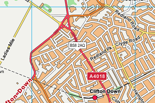 BS8 2AQ map - OS VectorMap District (Ordnance Survey) BS8 2AQ map - OS VectorMap District (Ordnance Survey)