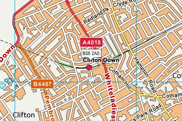 BS8 2AS map - OS VectorMap District (Ordnance Survey) BS8 2AS map - OS VectorMap District (Ordnance Survey)