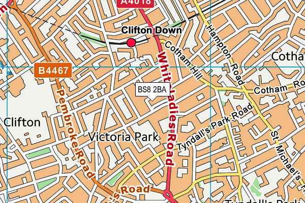 BS8 2BA map - OS VectorMap District (Ordnance Survey) BS8 2BA map - OS VectorMap District (Ordnance Survey)
