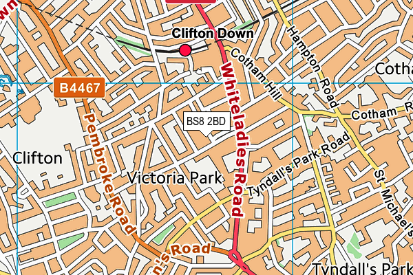 BS8 2BD map - OS VectorMap District (Ordnance Survey) BS8 2BD map - OS VectorMap District (Ordnance Survey)