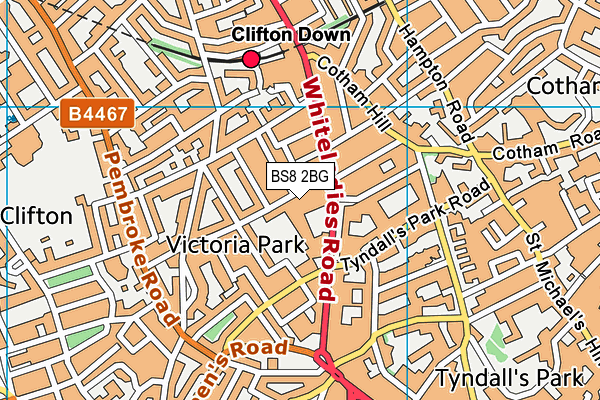 BS8 2BG map - OS VectorMap District (Ordnance Survey)