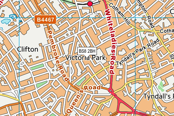 BS8 2BH map - OS VectorMap District (Ordnance Survey) BS8 2BH map - OS VectorMap District (Ordnance Survey)