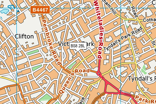 BS8 2BL map - OS VectorMap District (Ordnance Survey) BS8 2BL map - OS VectorMap District (Ordnance Survey)