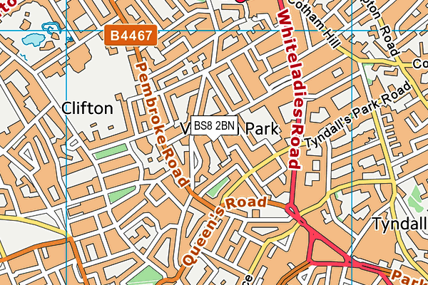 BS8 2BN map - OS VectorMap District (Ordnance Survey) BS8 2BN map - OS VectorMap District (Ordnance Survey)