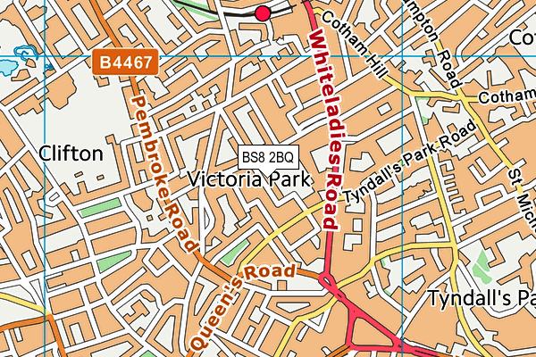 BS8 2BQ map - OS VectorMap District (Ordnance Survey) BS8 2BQ map - OS VectorMap District (Ordnance Survey)