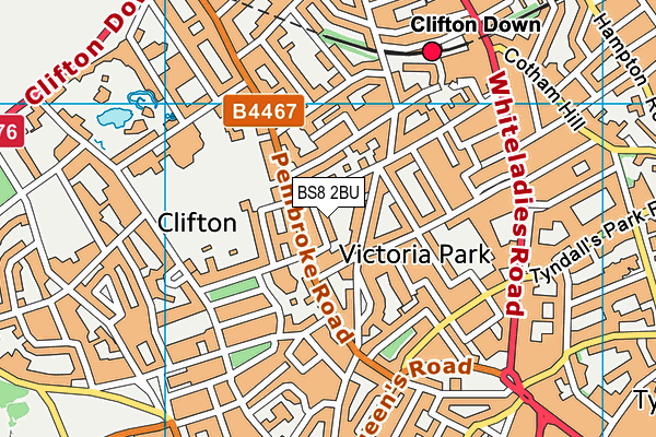 BS8 2BU map - OS VectorMap District (Ordnance Survey) BS8 2BU map - OS VectorMap District (Ordnance Survey)