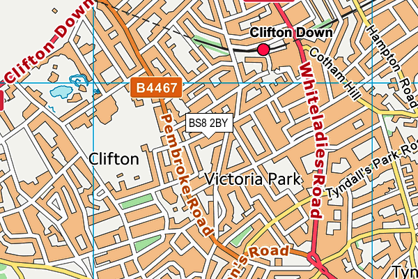 BS8 2BY map - OS VectorMap District (Ordnance Survey) BS8 2BY map - OS VectorMap District (Ordnance Survey)