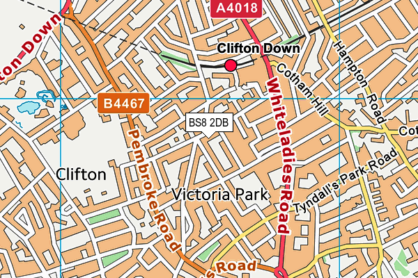BS8 2DB map - OS VectorMap District (Ordnance Survey) BS8 2DB map - OS VectorMap District (Ordnance Survey)