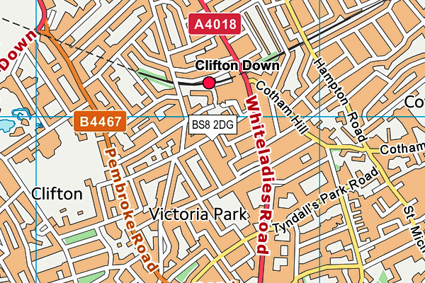 BS8 2DG map - OS VectorMap District (Ordnance Survey) BS8 2DG map - OS VectorMap District (Ordnance Survey)