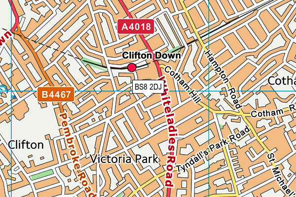 BS8 2DJ map - OS VectorMap District (Ordnance Survey) BS8 2DJ map - OS VectorMap District (Ordnance Survey)