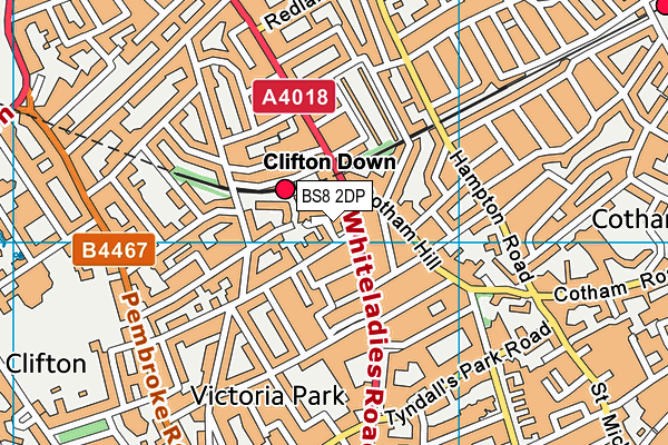 BS8 2DP map - OS VectorMap District (Ordnance Survey) BS8 2DP map - OS VectorMap District (Ordnance Survey)