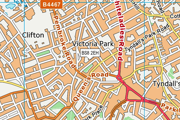 BS8 2EH map - OS VectorMap District (Ordnance Survey) BS8 2EH map - OS VectorMap District (Ordnance Survey)