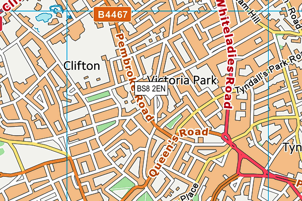 BS8 2EN map - OS VectorMap District (Ordnance Survey) BS8 2EN map - OS VectorMap District (Ordnance Survey)