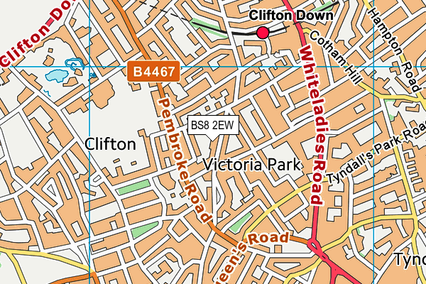 BS8 2EW map - OS VectorMap District (Ordnance Survey) BS8 2EW map - OS VectorMap District (Ordnance Survey)