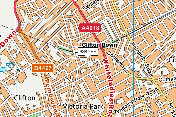 BS8 2HH map - OS VectorMap District (Ordnance Survey) BS8 2HH map - OS VectorMap District (Ordnance Survey)