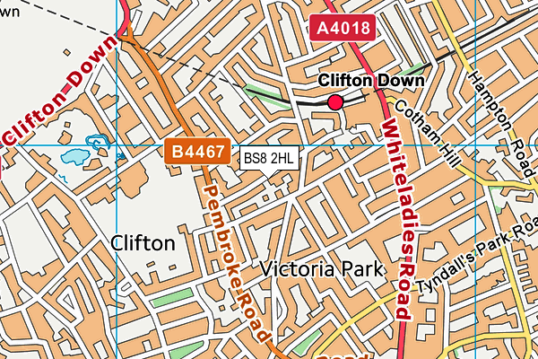 BS8 2HL map - OS VectorMap District (Ordnance Survey)