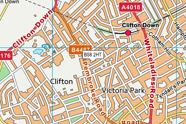 BS8 2HT map - OS VectorMap District (Ordnance Survey) BS8 2HT map - OS VectorMap District (Ordnance Survey)